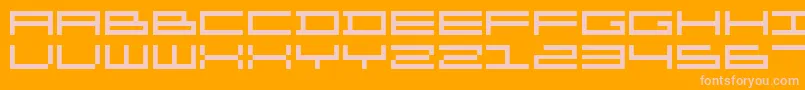Organ Font – Pink Fonts on Orange Background