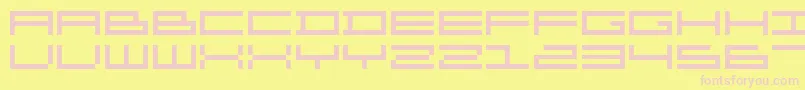 Шрифт Organ – розовые шрифты на жёлтом фоне