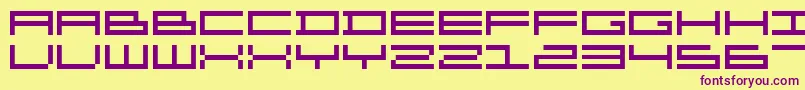 Organ Font – Purple Fonts on Yellow Background