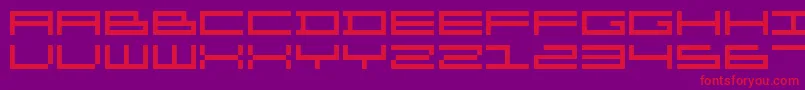 Organ Font – Red Fonts on Purple Background