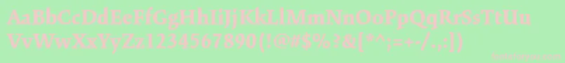 KinesisstdBlack Font – Pink Fonts on Green Background