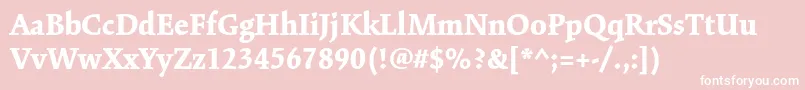 フォントKinesisstdBlack – ピンクの背景に白い文字