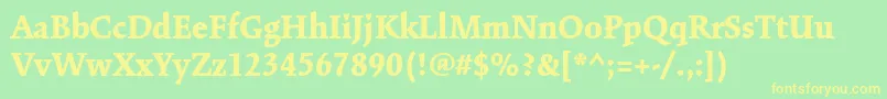KinesisstdBlack Font – Yellow Fonts on Green Background