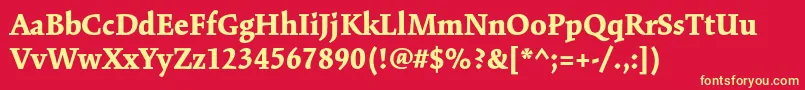 KinesisstdBlack Font – Yellow Fonts on Red Background