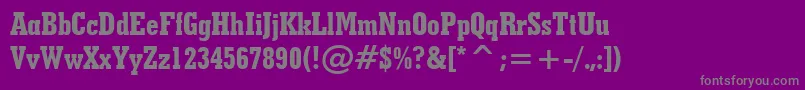 GeometricSlabserif703ExtraBoldCondensedBt-Schriftart – Graue Schriften auf violettem Hintergrund