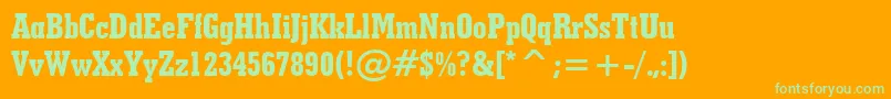 More about GeometricSlabserif703ExtraBoldCondensedBt Font GeometricSlabserif703ExtraBoldCondensedBt Font – Green Fonts on Orange Background
