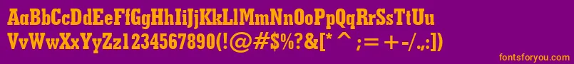 GeometricSlabserif703ExtraBoldCondensedBt Font – Orange Fonts on Purple Background