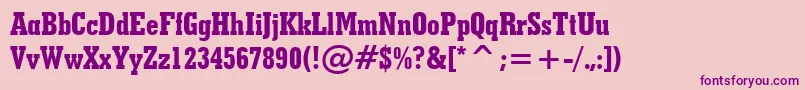 GeometricSlabserif703ExtraBoldCondensedBt Font – Purple Fonts on Pink Background