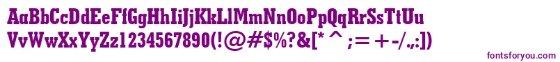 GeometricSlabserif703ExtraBoldCondensedBt Font – Purple Fonts on White Background