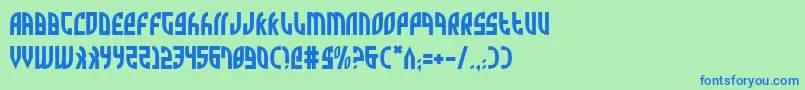 Шрифт Zone – синие шрифты на зелёном фоне