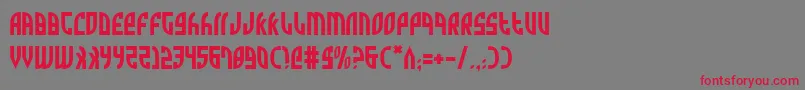Zone-Schriftart – Rote Schriften auf grauem Hintergrund