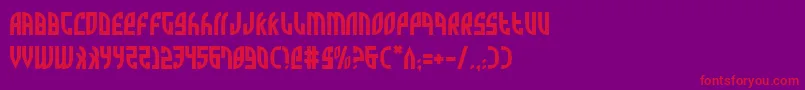 Zone Font – Red Fonts on Purple Background