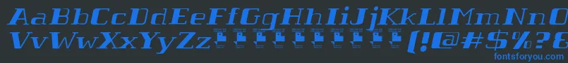 TabaibaWildItalicPersonalUse Font – Blue Fonts on Black Background