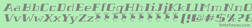 TabaibaWildItalicPersonalUse Font – Gray Fonts on Green Background