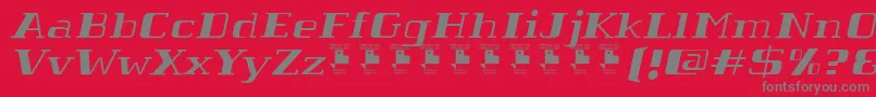 TabaibaWildItalicPersonalUse Font – Gray Fonts on Red Background