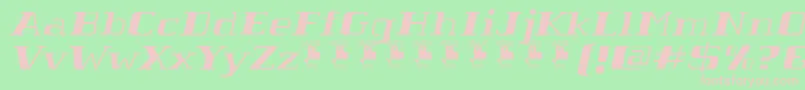 TabaibaWildItalicPersonalUse Font – Pink Fonts on Green Background