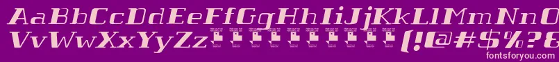 TabaibaWildItalicPersonalUse Font – Pink Fonts on Purple Background