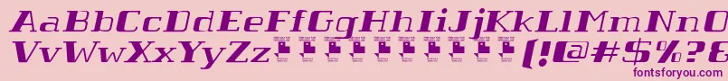 TabaibaWildItalicPersonalUse Font – Purple Fonts on Pink Background