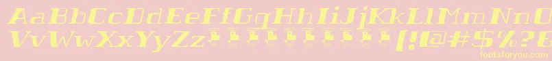 TabaibaWildItalicPersonalUse Font – Yellow Fonts on Pink Background