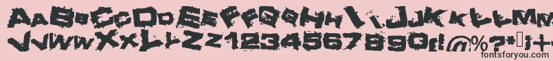 Crazy Font – Black Fonts on Pink Background