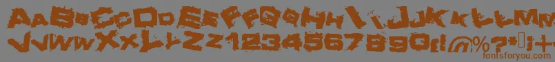 Шрифт Crazy – коричневые шрифты на сером фоне