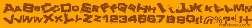 Weitere Informationen zur Crazy-Schriftart Crazy-Schriftart – Braune Schriften auf orangefarbenem Hintergrund