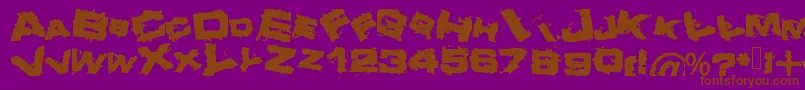Crazyフォントについての詳細 フォントCrazy – 紫色の背景に茶色のフォント