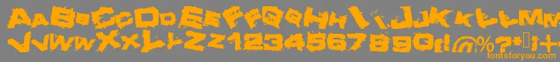 Crazy Font – Orange Fonts on Gray Background