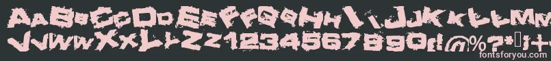 Crazy Font – Pink Fonts on Black Background