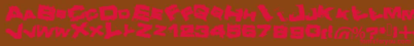 Crazy Font – Red Fonts on Brown Background