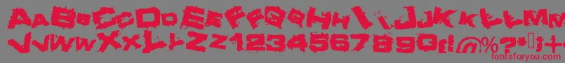 Crazy Font – Red Fonts on Gray Background