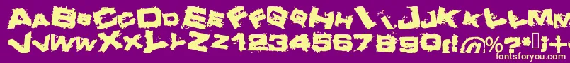 Więcej informacji o czcionce Crazy Czcionka Crazy – żółte czcionki na fioletowym tle