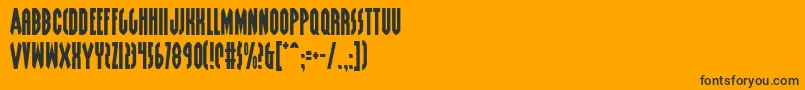 Grendels Font – Black Fonts on Orange Background