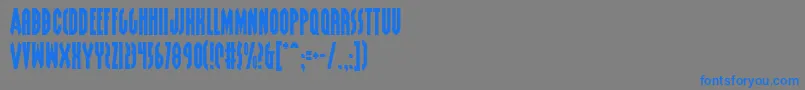 Grendels-Schriftart – Blaue Schriften auf grauem Hintergrund