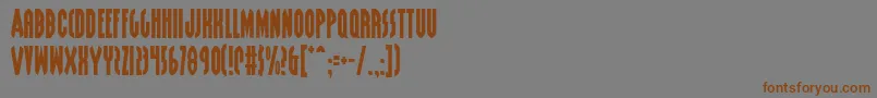 Grendels-Schriftart – Braune Schriften auf grauem Hintergrund