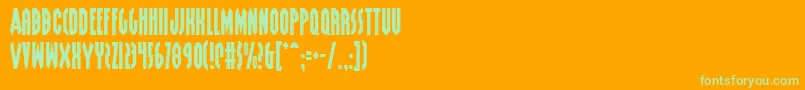 Grendels-fontti – vihreät fontit oranssilla taustalla