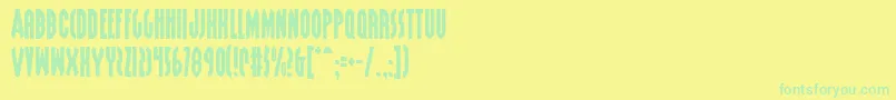 Grendels-fontti – vihreät fontit keltaisella taustalla
