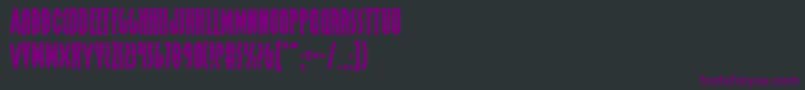 Weitere Informationen zur Grendels-Schriftart Grendels-Schriftart – Violette Schriften auf schwarzem Hintergrund
