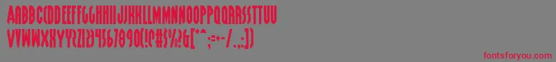 Grendels-Schriftart – Rote Schriften auf grauem Hintergrund