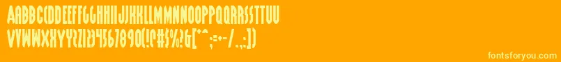 Grendels Font – Yellow Fonts on Orange Background