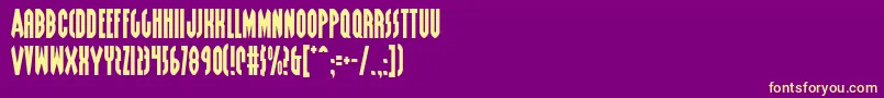 Grendels Font – Yellow Fonts on Purple Background