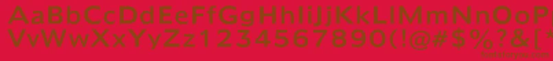 Humana970 Font – Brown Fonts on Red Background