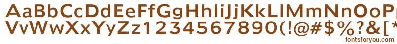 Humana970 Font – Brown Fonts on White Background