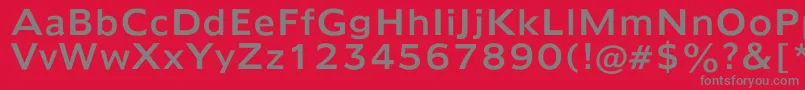 Humana970 Font – Gray Fonts on Red Background