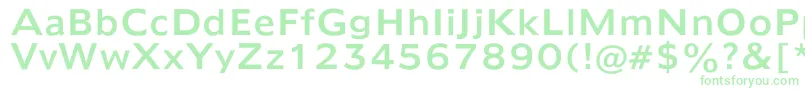 Humana970 Font – Green Fonts on White Background