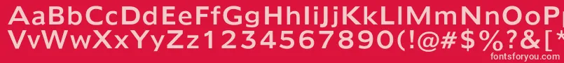 Humana970 Font – Pink Fonts on Red Background