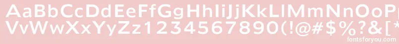 Humana970 Font – White Fonts on Pink Background