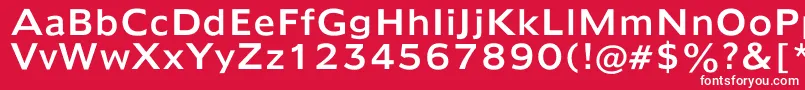 Humana970 Font – White Fonts on Red Background