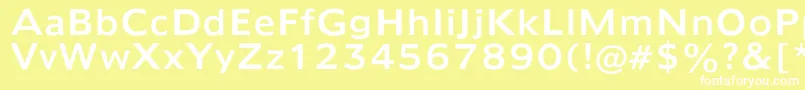 Humana970 Font – White Fonts on Yellow Background