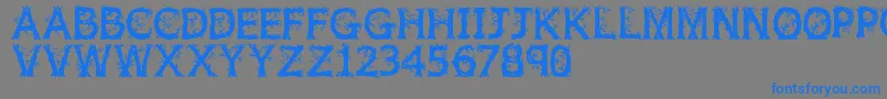 Jfwilwod Font – Blue Fonts on Gray Background